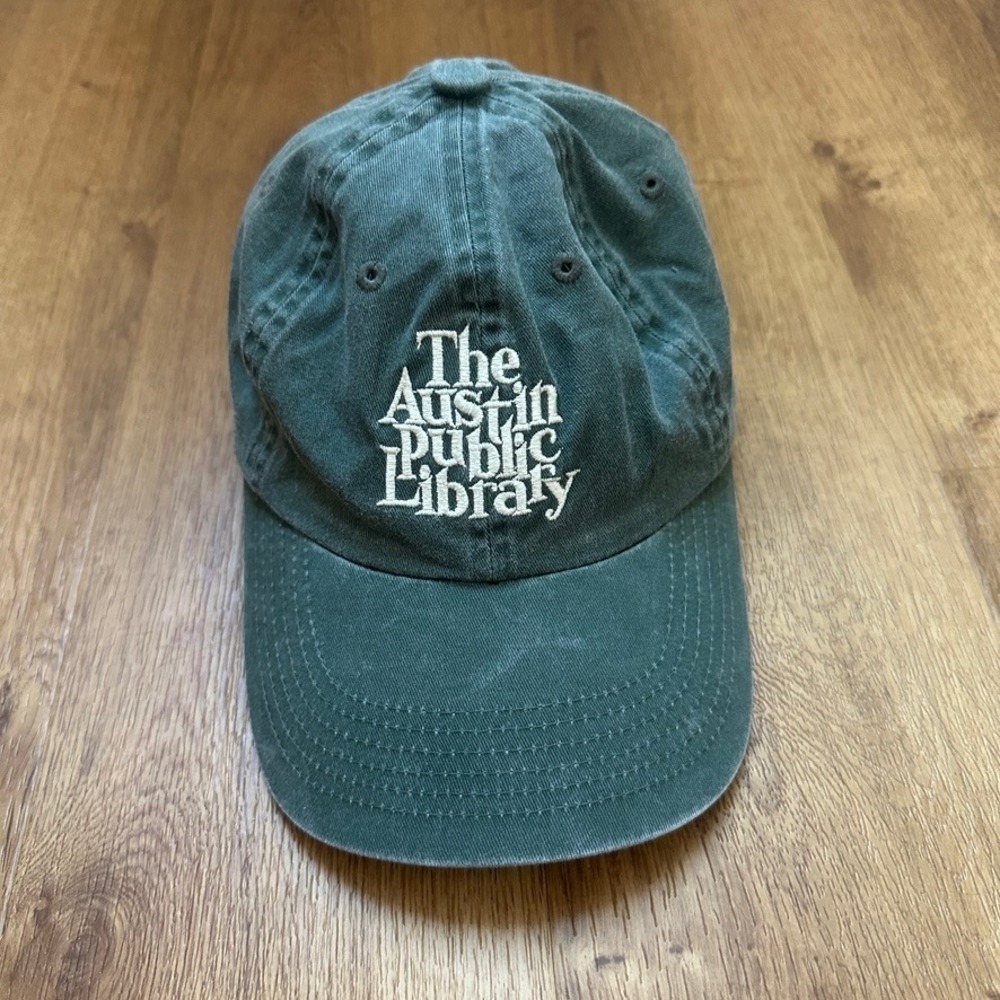 Port Authority Austin Public Library Hat Green Embroidered Dad Cap Adjustable